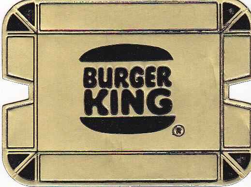 Vintage Ashtray BURGER KING Rare Gold Foil Cardboard, Unfolded ...